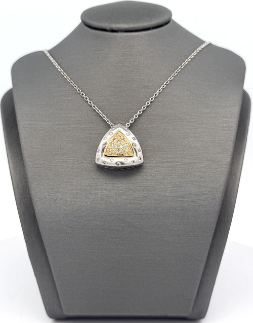 14k WYG 0.25 CT Diamond Ladies Pendant Necklace, 9.1g, S108791