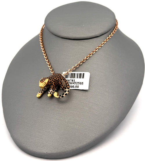 14k RYG Ladies Panthere Pendant Necklace, S108781