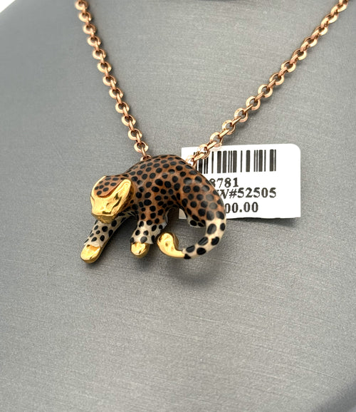 14k RYG Ladies Panthere Pendant Necklace, S108781