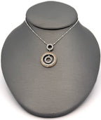 14k WYG 0.10 CT Diamond Ladies Circle Pendant Necklace, 4.7g, S108790