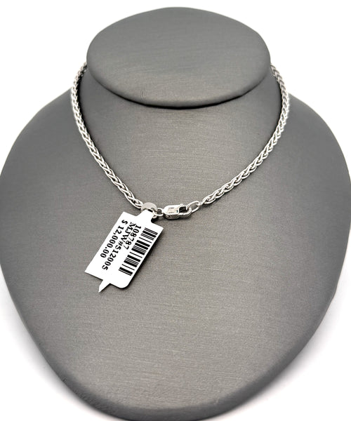 14k White Gold 0.25 CT Diamond & Moon Stone Pendant Necklace, 17", S108787