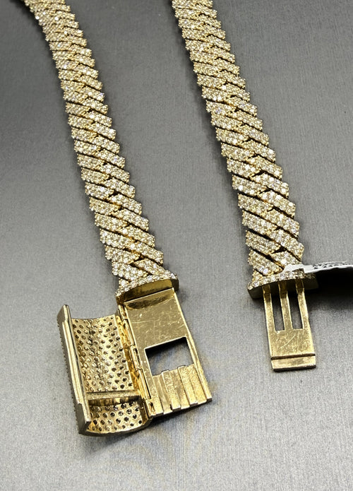 14k Yellow Gold 34.32 CT Diamond Cuban Link Chain 279.4g, S108795