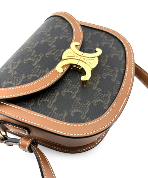 Celine Leather Triomphe Teen Buzas Shoulder Bag 110962BZ4