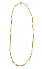 David Yurman Men's Box Chain Necklace 18K Gold, 22", S108803 (Pre-owned)