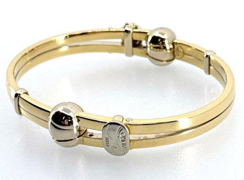 Brev Sauro 18k Yellow Gold Luxury Bracelet Two-Tone 28g, S108819 (Pre-owned)