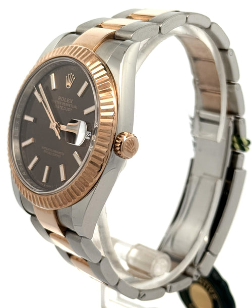 Pre-Owned Rolex Datejust 41mm 2 tone 18k Rose Gold Watch 126331, S107112