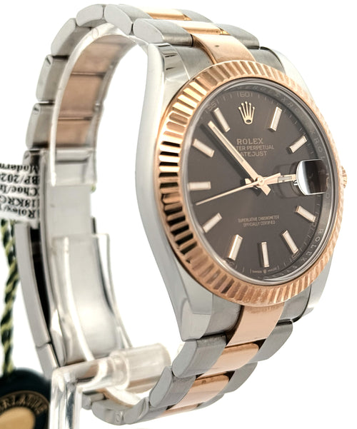 Pre-Owned Rolex Datejust 41mm 2 tone 18k Rose Gold Watch 126331, S107112