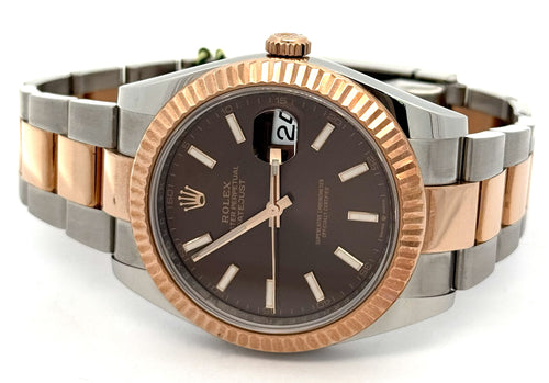 Pre-Owned Rolex Datejust 41mm 2 tone 18k Rose Gold Watch 126331, S107112