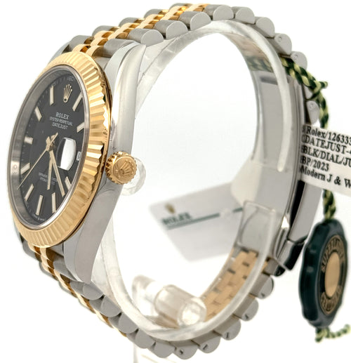 Pre-Owned Rolex Datejust 41mm 2 tone 18k Yellow Gold Watch 126333, Fluted Bezel, S108663
