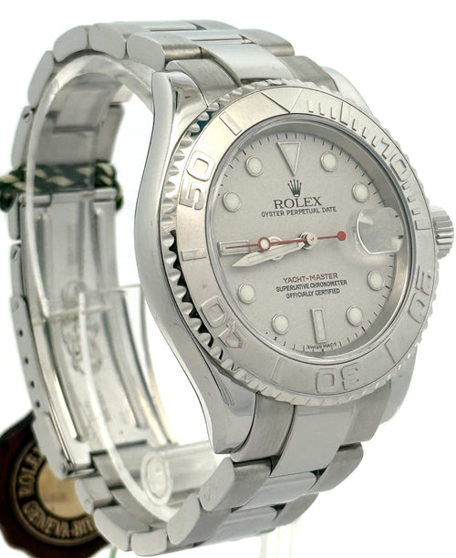 Pre-Owned Rolex Yacht Master 40mm Stainless Steel Watch 16622 Plat Bezel, S16645