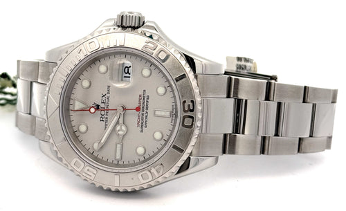 Pre-Owned Rolex Yacht Master 40mm Stainless Steel Watch 16622 Plat Bezel, S16645