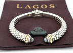 Lagos Caviar Lux Sterling Silver 18k Gold Cuff Bracelet