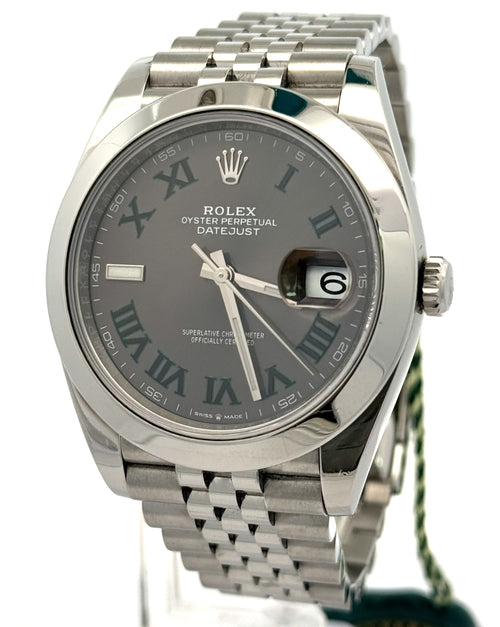 Pre-Owned Rolex Datejust 41mm SS Watch 126300 Smooth Bezel, S108638