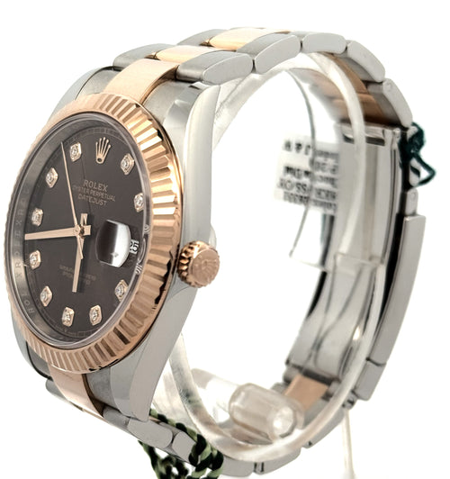 Pre-Owned Rolex Datejust 41mm, 2 tone 18k Rose Gold Watch, 126331, S108679