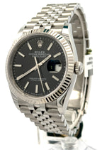 Pre-owned Rolex Datejust 36mm Stainless Steel Watch 126234 Gold Fluted Bezel, S107479