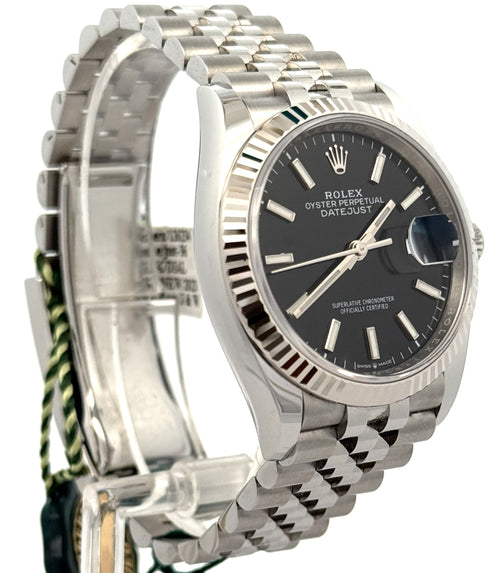 Pre-owned Rolex Datejust 36mm Stainless Steel Watch 126234 Gold Fluted Bezel, S107479