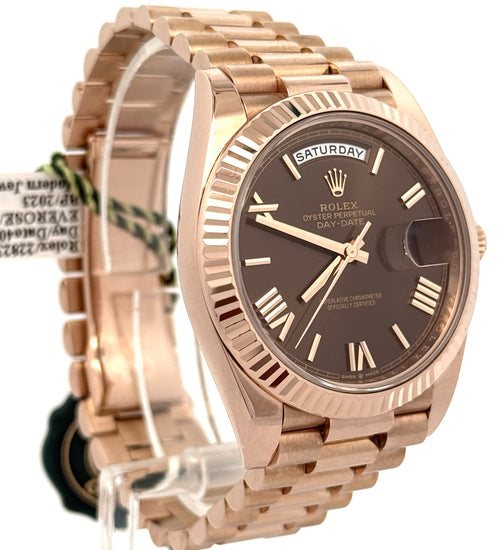 Pre-Owned Rolex Day Date 228235 Everose Gold Presidential 40mm  Watch, S16813