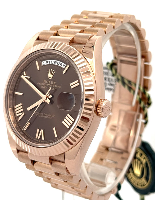Pre-Owned Rolex Day Date 228235 Everose Gold Presidential 40mm  Watch, S16813