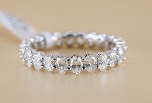 14k White Gold 2.25 CT Diamond Ladies Eternity Band, 3.4g, Size , S107445
