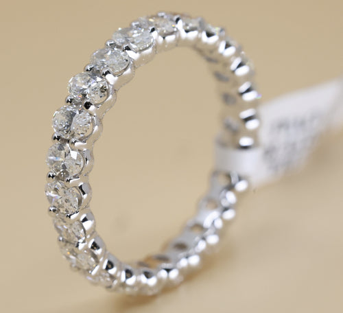14k White Gold 2.25 CT Diamond Ladies Eternity Band, 3.4g, Size , S107445