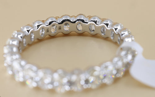 14k White Gold 2.25 CT Diamond Ladies Eternity Band, 3.4g, Size , S107445