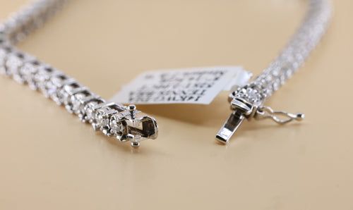 14k White Gold 1.75 CT Diamond Tennis Bracelet Weight 14.5g Length 8", S108746
