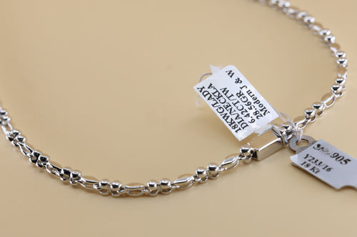 18k White Gold 6.42 Ct Diamond Ladies Necklace, 28.56gm, S108797