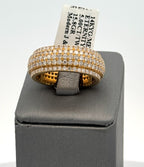 14k Yellow Gold 5.00 CT Diamond Men's Wedding Band, 15.8g, Size 11.25. S108114