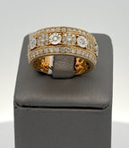 14k White Gold 1.50 CT Diamond Men's Wedding Band, 12.4g, Size 11, S104754