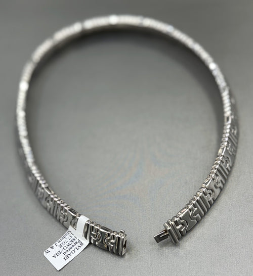 Vintage 18K White Gold Bulgari Parentesi Necklace, 137.7gm, 16 Inches (Pre-owned)