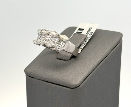 Platinum 1.50CT Baguette & Marquise Diamond Ring, 8.0gm, Size 6.5 S108365