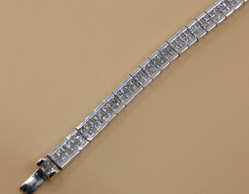 14k White Gold 4.75 CT Diamond Tennis Bracelet, 7", 23.8g, S108818