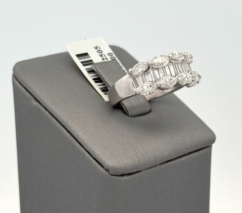 Platinum 1.50CT Baguette & Marquise Diamond Ring, 8.0gm, Size 6.5 S108365