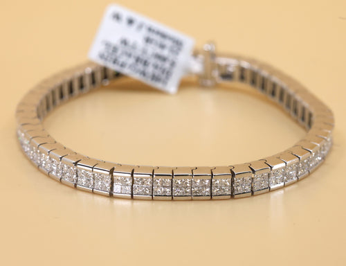 14k White Gold 4.75 CT Diamond Tennis Bracelet, 7", 23.8g, S108818