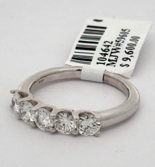 14k White Gold 1.50 CT Diamond Engagement Ring, 3.6g, Size 6.75, S104642