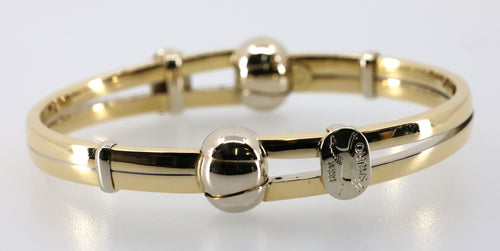 Brev Sauro 18k Yellow Gold Luxury Bracelet Two-Tone 28g, S108819 (Pre-owned)