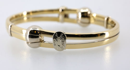 Brev Sauro 18k Yellow Gold Luxury Bracelet Two-Tone 28g, S108819 (Pre-owned)