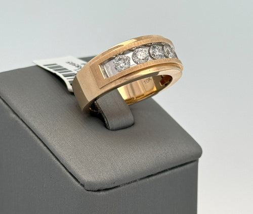10k Yellow Gold 1.00 CT Diamond Men's Wedding Band, 8.8 g S107931