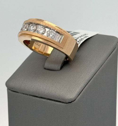 10k Yellow Gold 1.00 CT Diamond Men's Wedding Band, 8.8 g S107931