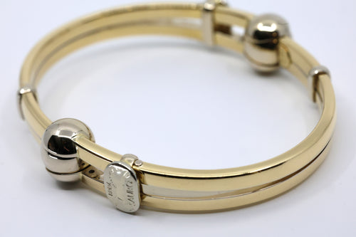 Brev Sauro 18k Yellow Gold Luxury Bracelet Two-Tone 28g, S108819 (Pre-owned)