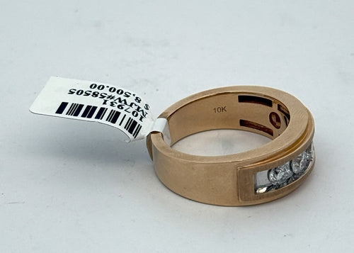 10k Yellow Gold 1.00 CT Diamond Men's Wedding Band, 8.8 g S107931