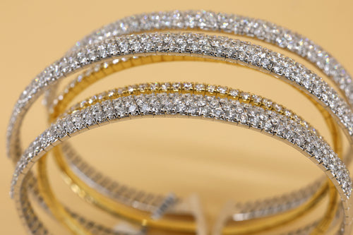 18k White & Yellow Gold Wide Bracelet, S16810