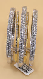 18k White & Yellow Gold Wide Bracelet, S16810
