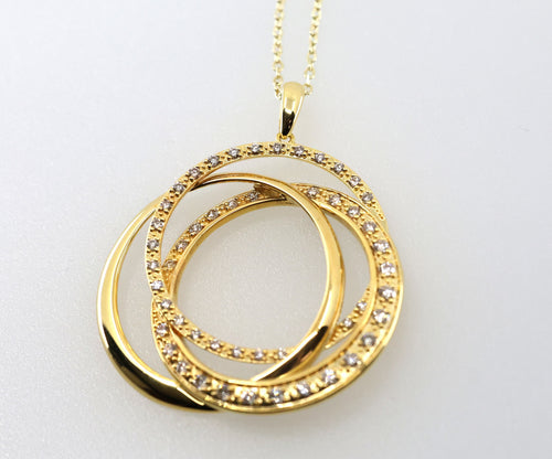 Le Vian 14k Yellow Gold 1.50 CT Lady Circle Pendant Necklace, S16811