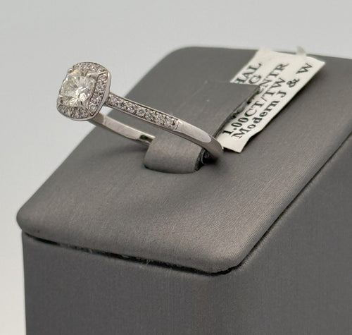 14k White Gold 0.75 CT Diamond Engagement Ring, 2.6gm, Size 7, S106570