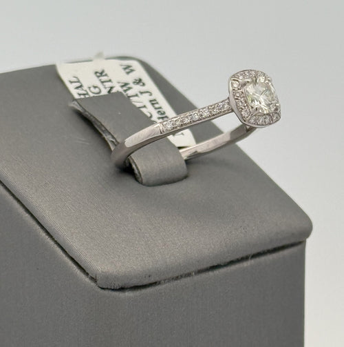 14k White Gold 0.75 CT Diamond Engagement Ring, 2.6gm, Size 7, S106570
