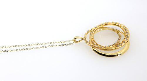 Le Vian 14k Yellow Gold 1.50 CT Lady Circle Pendant Necklace, S16811