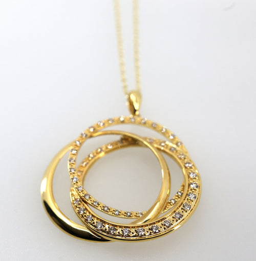 Le Vian 14k Yellow Gold 1.50 CT Lady Circle Pendant Necklace, S16811