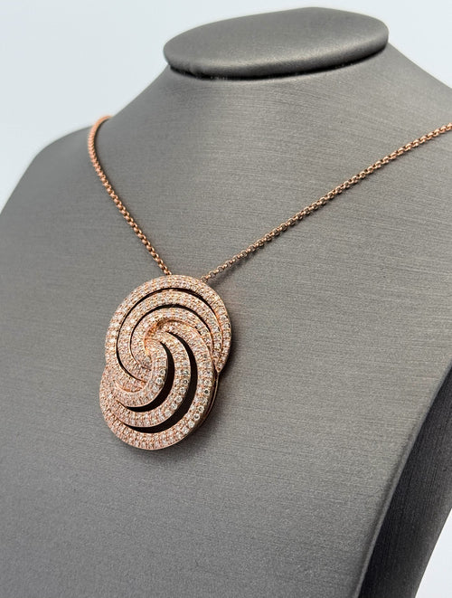 Effy 14k Rose Gold 0.75 Ct Diamond Pendant Necklace, 6.2gm, S108413