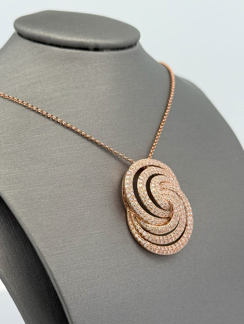 Effy 14k Rose Gold 0.75 Ct Diamond Pendant Necklace, 6.2gm, S108413